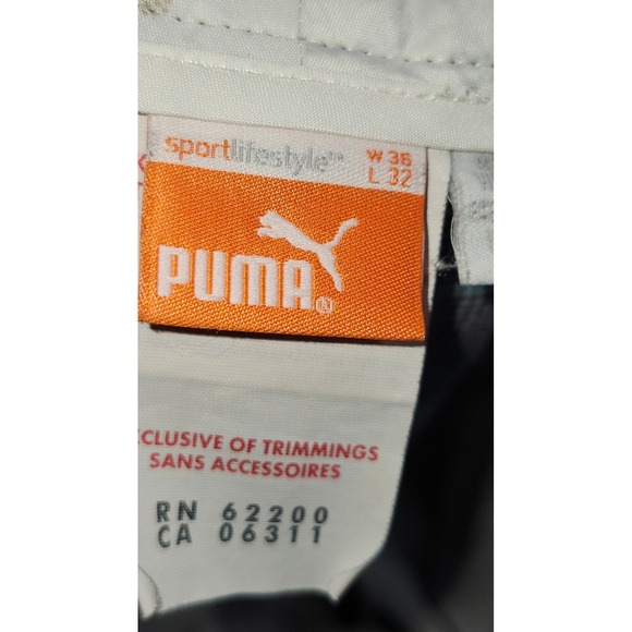 Puma SportLifestyle Golf‎ Pants Mens 36x30 Plaid Checkered Gray Blue Casual - Picture 3 of 11